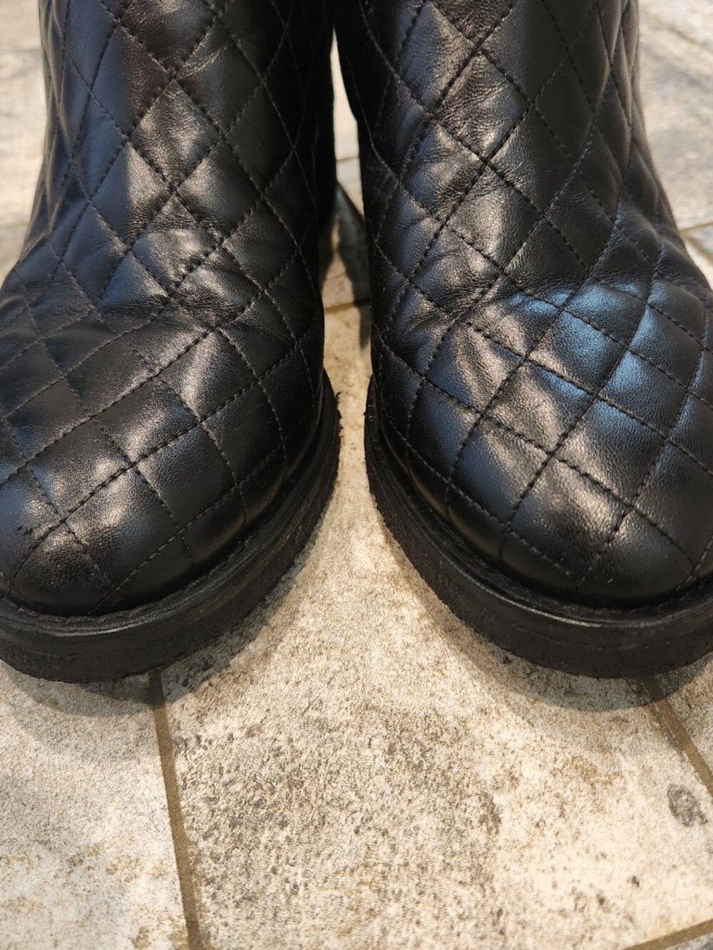 Chanel Black Quilted Calfskin Short Boots, Authentic - Picture 2 of 14